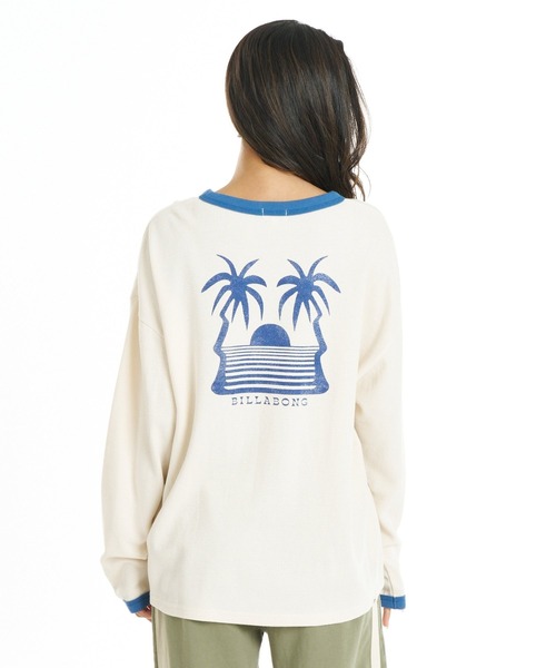 BILLABONG(ビラボン)の「BILLABONG ウィメンズ SURF CAMP LE SURF LE LOVE LS TEE ロンT 【2026年秋冬モデル】/ビラボンワッフル長袖ロンT(Tシャツ/カットソー・レディース・アイボリー/イエロー系その他/グレー・LARGE/MEDIUM)」の14枚目の写真