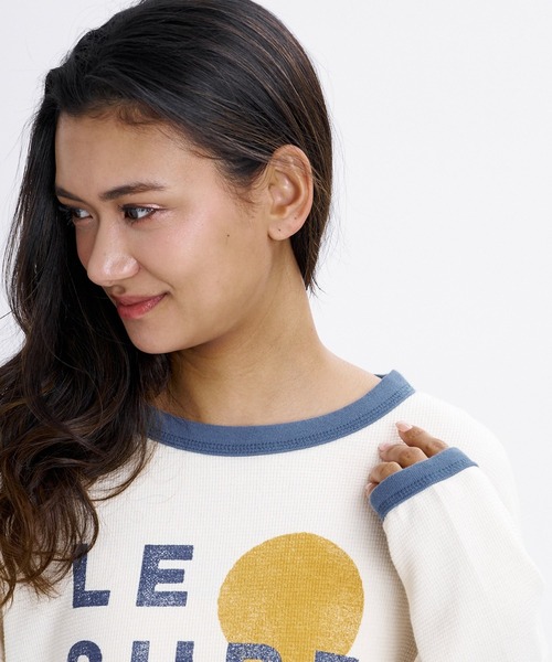 BILLABONG(ビラボン)の「BILLABONG ウィメンズ SURF CAMP LE SURF LE LOVE LS TEE ロンT 【2026年秋冬モデル】/ビラボンワッフル長袖ロンT(Tシャツ/カットソー・レディース・アイボリー/イエロー系その他/グレー・LARGE/MEDIUM)」の18枚目の写真
