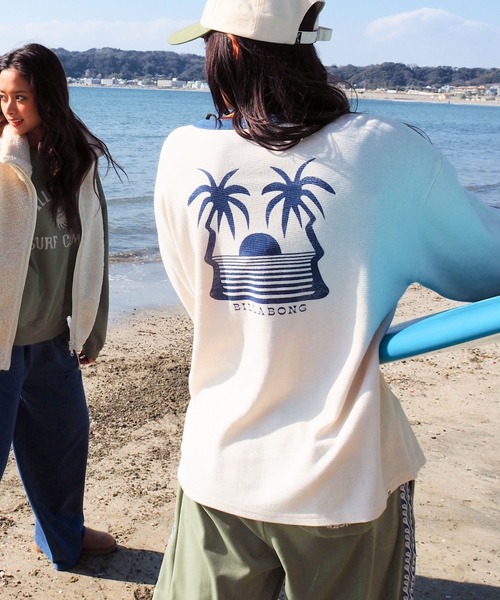 BILLABONG(ビラボン)の「BILLABONG ウィメンズ SURF CAMP LE SURF LE LOVE LS TEE ロンT 【2026年秋冬モデル】/ビラボンワッフル長袖ロンT(Tシャツ/カットソー・レディース・アイボリー/イエロー系その他/グレー・LARGE/MEDIUM)」の19枚目の写真