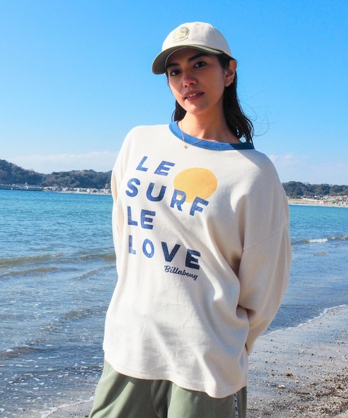 BILLABONG(ビラボン)の「BILLABONG ウィメンズ SURF CAMP LE SURF LE LOVE LS TEE ロンT 【2026年秋冬モデル】/ビラボンワッフル長袖ロンT(Tシャツ/カットソー・レディース・アイボリー/イエロー系その他/グレー・LARGE/MEDIUM)」の20枚目の写真