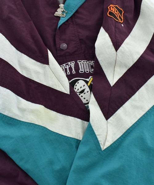 STARTER(スターター)の「【USED】90’s Reebok “NHL Anaheim Mighty Ducks” ナイロン トラックプルオーバー(ナイロンジャケット・メンズ・パープル・X-LARGE)」の5枚目の写真