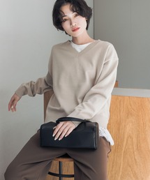 URBAN RESEARCH DOORS | 『UR TECH 200日ニット』Vネックプルオーバー|マシンウォッシャブル/静電気防止/ピリング防止/吸湿発熱(ニット/セーター)