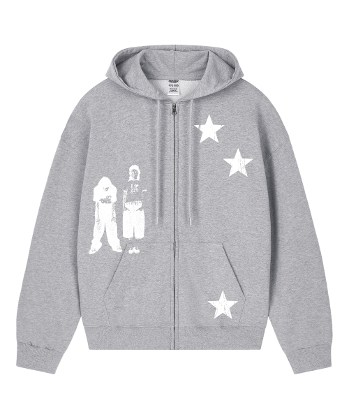 GRAVER（グレーバー）の「[UNISEX]STAR3 ジップアップパーカー_4color（パーカー・レディース・ブラック/グレー・MEDIUM/LARGE）」の13枚目の写真