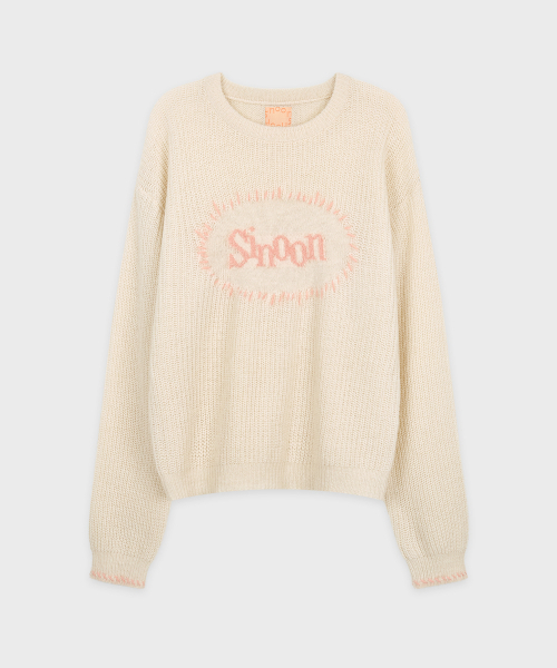 SINOON(シヌーン)の「Sinoon Logo Knit (Ivory)(ニット/セーター・レディース・アイボリー・FREE)」の4枚目の写真
