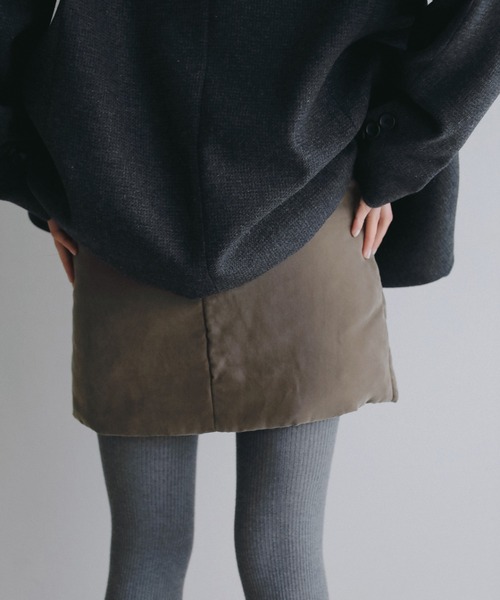 anuke(アンヌーク)の「Padding Mini Skirt(スカート・レディース・ブラック/ブラウン・36inch/38inch)」の7枚目の写真