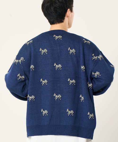 CORISCO(コリスコ)の「ダブルジャガードニットアニマルカーディガン(M1)(カーディガン/ボレロ・メンズ・アイボリー/グレー/ブラック/ネイビー・LARGE/X-LARGE/MEDIUM)」の20枚目の写真