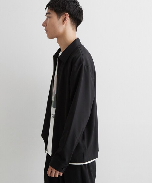 THE SHOP TK (ザ ショップ ティーケー )の「【セットアップ可/洗濯機OK】ウールライクジップブルゾン(ブルゾン・メンズ・チャコールグレー/ブラック・04/03/02)」の6枚目の写真
