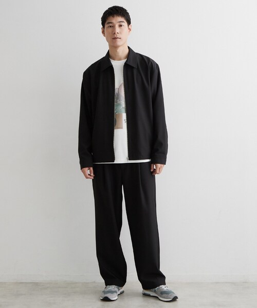 THE SHOP TK (ザ ショップ ティーケー )の「【セットアップ可/洗濯機OK】ウールライクジップブルゾン(ブルゾン・メンズ・チャコールグレー/ブラック・04/03/02)」の7枚目の写真