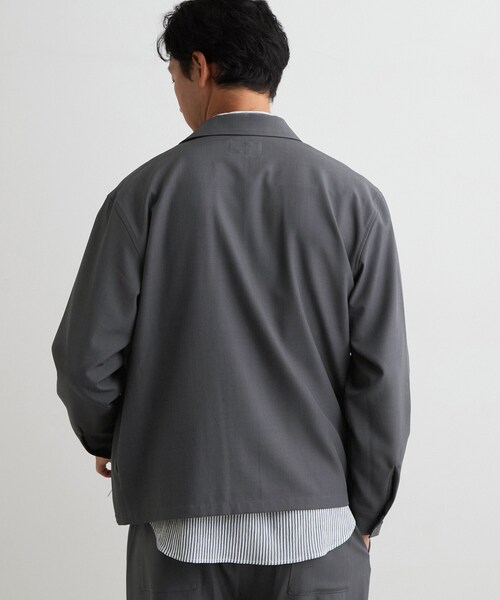THE SHOP TK (ザ ショップ ティーケー )の「【セットアップ可/洗濯機OK】ウールライクジップブルゾン(ブルゾン・メンズ・チャコールグレー/ブラック・04/03/02)」の10枚目の写真
