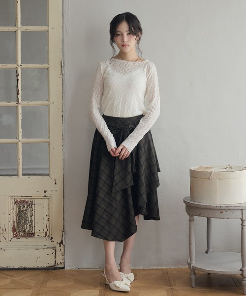 LiLIN（リリン）の「フラワーレースシアートップス / flower lace sheer top（その他トップス・レディース・アイボリー系1/アイボリー系2・FREE）」の11枚目の写真
