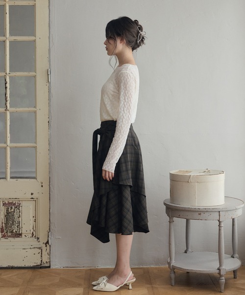 LiLIN（リリン）の「フラワーレースシアートップス / flower lace sheer top（その他トップス・レディース・アイボリー系1/アイボリー系2・FREE）」の12枚目の写真