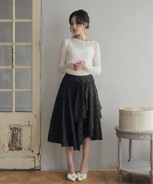 LiLIN（リリン）の「フラワーレースシアートップス / flower lace sheer top（その他トップス・レディース・アイボリー系1/アイボリー系2・FREE）」の5枚目の写真