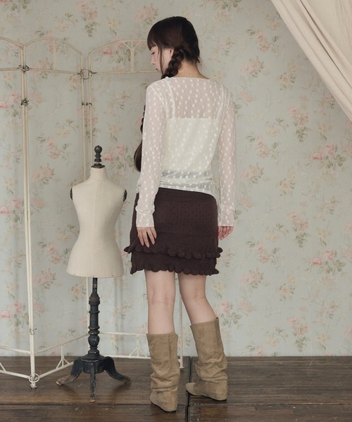 LiLIN（リリン）の「フラワーレースシアートップス / flower lace sheer top（その他トップス・レディース・アイボリー系1/アイボリー系2・FREE）」の20枚目の写真