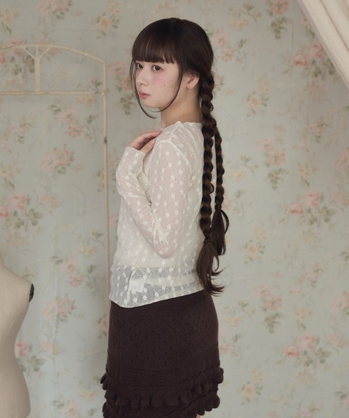 LiLIN（リリン）の「フラワーレースシアートップス / flower lace sheer top（その他トップス・レディース・アイボリー系1/アイボリー系2・FREE）」の17枚目の写真