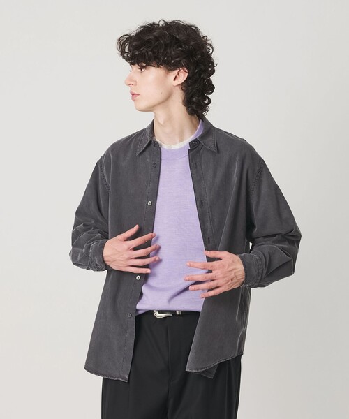 BEAUTY&YOUTH UNITED ARROWS(ビューティーアンドユースユナイテッドアローズ)の「ガーメントダイ コットン レギュラー シャツ FORM型(シャツ/ブラウス・メンズ・ダークグレー/ブラウン系・XL/M/S/L)」の1枚目の写真
