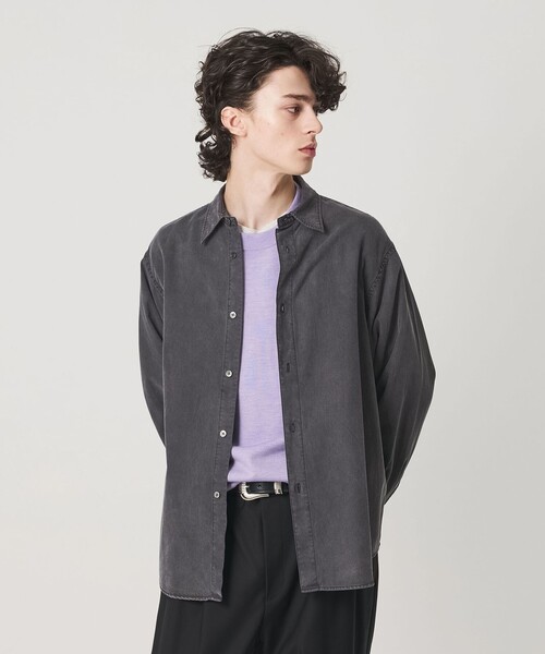 BEAUTY&YOUTH UNITED ARROWS(ビューティーアンドユースユナイテッドアローズ)の「ガーメントダイ コットン レギュラー シャツ FORM型(シャツ/ブラウス・メンズ・ダークグレー/ブラウン系・XL/M/S/L)」の3枚目の写真