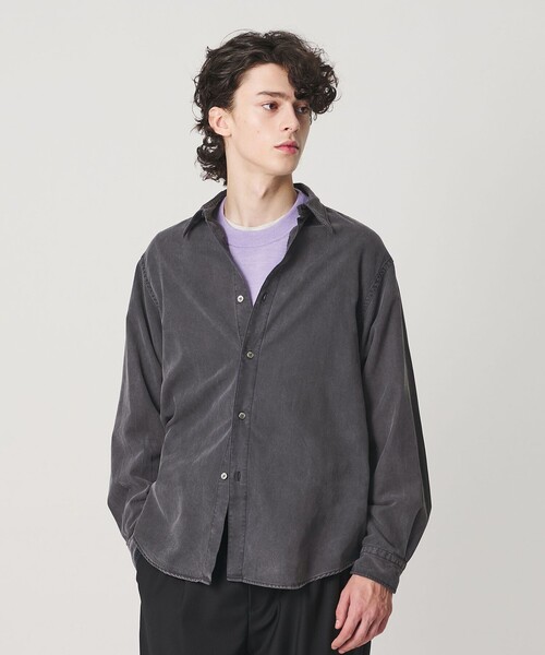 BEAUTY&YOUTH UNITED ARROWS(ビューティーアンドユースユナイテッドアローズ)の「ガーメントダイ コットン レギュラー シャツ FORM型(シャツ/ブラウス・メンズ・ダークグレー/ブラウン系・XL/M/S/L)」の6枚目の写真