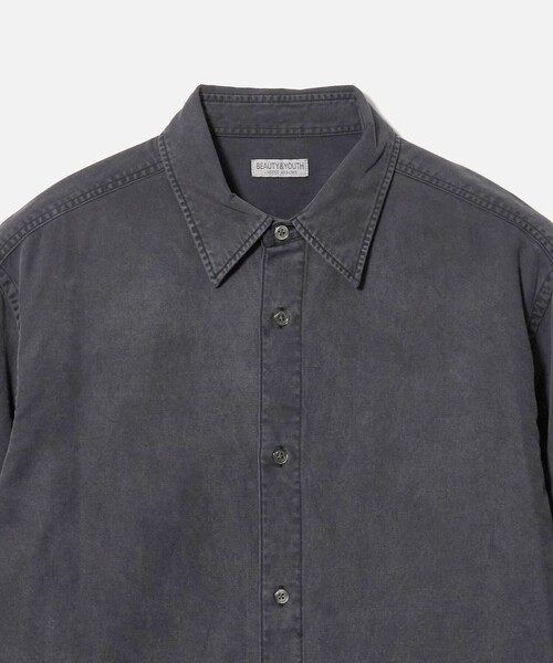 BEAUTY&YOUTH UNITED ARROWS(ビューティーアンドユースユナイテッドアローズ)の「ガーメントダイ コットン レギュラー シャツ FORM型(シャツ/ブラウス・メンズ・ダークグレー/ブラウン系・XL/M/S/L)」の12枚目の写真