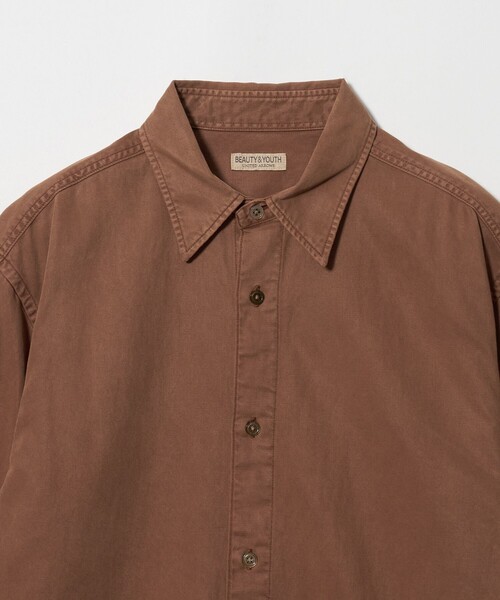 BEAUTY&YOUTH UNITED ARROWS(ビューティーアンドユースユナイテッドアローズ)の「ガーメントダイ コットン レギュラー シャツ FORM型(シャツ/ブラウス・メンズ・ダークグレー/ブラウン系・XL/M/S/L)」の17枚目の写真
