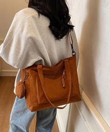 ミニポーチ付き 2WAYナイロントートバッグ
