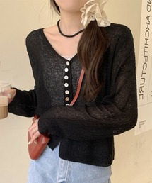 楊柳シアーカーディガン