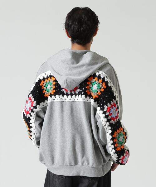 DISCOVERED（ディスカバード）別注CROCHET SLEEVE PARKA（パーカー