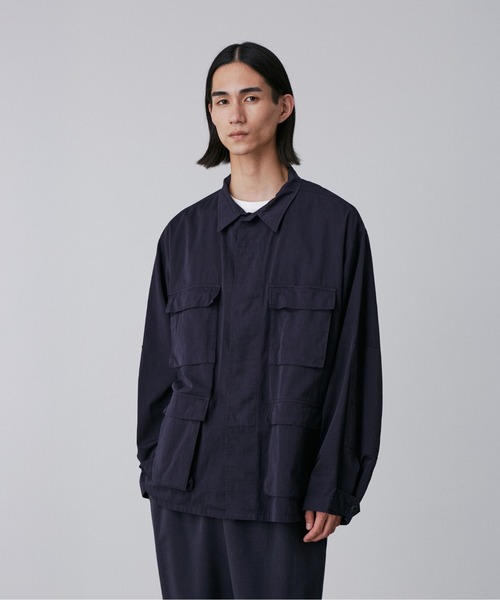 Y(ワイ)の「Y / ORGANIC COTTON HIGH DENSITY SATIN BLOUSON(ブルゾン・メンズ・ネイビー/ホワイト・LARGE/MEDIUM/SMALL)」の8枚目の写真