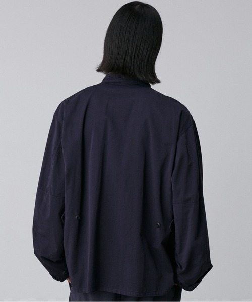 Y(ワイ)の「Y / ORGANIC COTTON HIGH DENSITY SATIN BLOUSON(ブルゾン・メンズ・ネイビー/ホワイト・LARGE/MEDIUM/SMALL)」の10枚目の写真