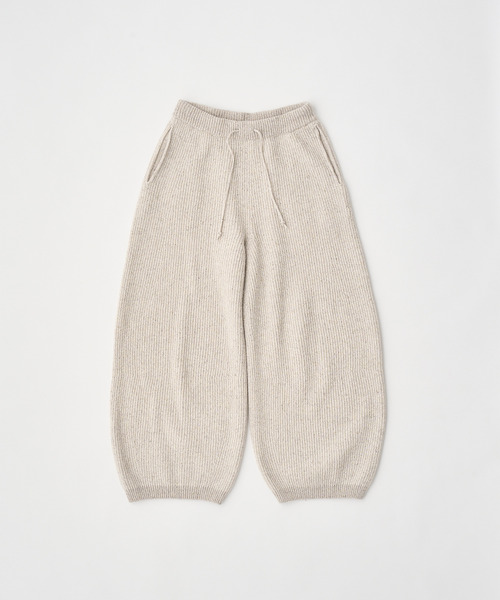 UNFIL(アンフィル)の「UNFIL アンフィル / woolen cotton & silk nep wool tweed-knit pants 混紡コットンシルクツイードニットパンツ / WXFL-UW126(その他パンツ・レディース・グレイッシュベージュ・1)」の4枚目の写真