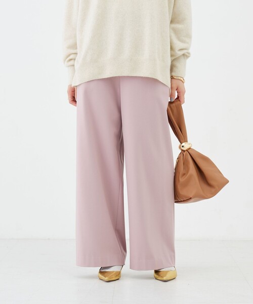 NOLLEY’S(ノーリーズ)の「《吸湿発熱》ウォッシャブル裏起毛WARMパンツ(その他パンツ・レディース・オフホワイト/ピンク/ライトグレー・40/38/36/34)」の3枚目の写真