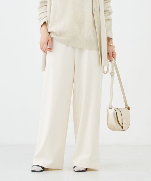 NOLLEY’S(ノーリーズ)の「《吸湿発熱》ウォッシャブル裏起毛WARMパンツ(その他パンツ・レディース・オフホワイト/ピンク/ライトグレー・40/38/36/34)」の5枚目の写真