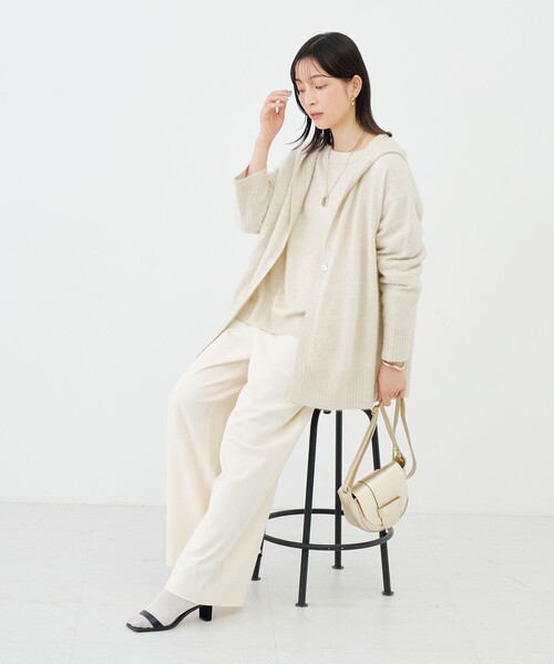 NOLLEY’S(ノーリーズ)の「《吸湿発熱》ウォッシャブル裏起毛WARMパンツ(その他パンツ・レディース・オフホワイト/ピンク/ライトグレー・40/38/36/34)」の7枚目の写真