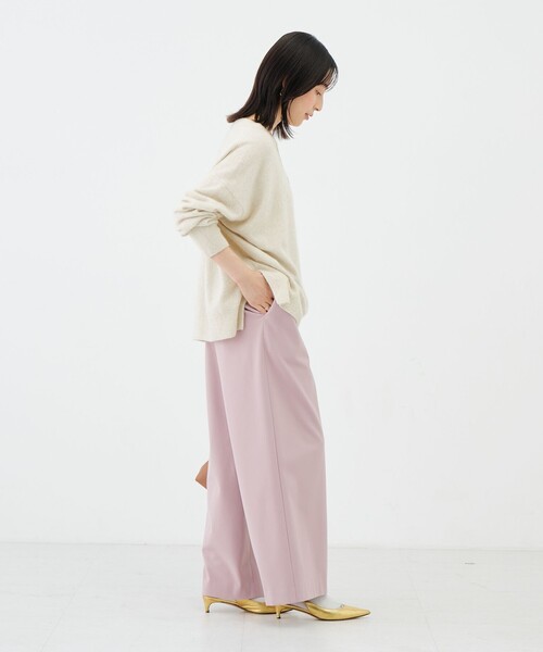 NOLLEY’S(ノーリーズ)の「《吸湿発熱》ウォッシャブル裏起毛WARMパンツ(その他パンツ・レディース・オフホワイト/ピンク/ライトグレー・40/38/36/34)」の11枚目の写真