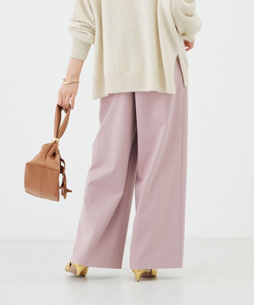 NOLLEY’S(ノーリーズ)の「《吸湿発熱》ウォッシャブル裏起毛WARMパンツ(その他パンツ・レディース・オフホワイト/ピンク/ライトグレー・40/38/36/34)」の17枚目の写真