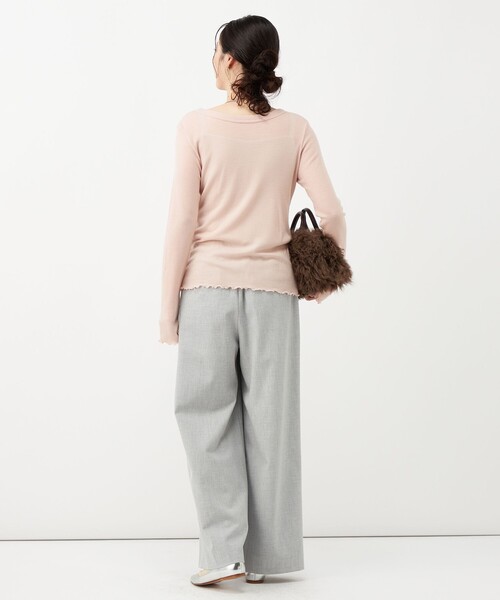 NOLLEY’S(ノーリーズ)の「《吸湿発熱》ウォッシャブル裏起毛WARMパンツ(その他パンツ・レディース・オフホワイト/ピンク/ライトグレー・40/38/36/34)」の21枚目の写真