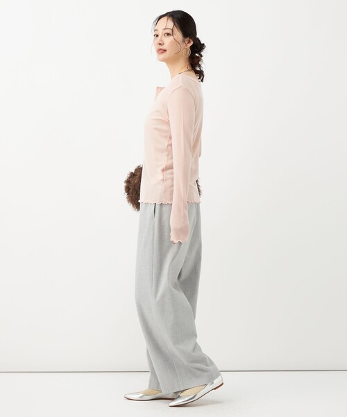 NOLLEY’S(ノーリーズ)の「《吸湿発熱》ウォッシャブル裏起毛WARMパンツ(その他パンツ・レディース・オフホワイト/ピンク/ライトグレー・40/38/36/34)」の22枚目の写真