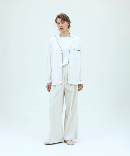 GALERIE VIE(ギャルリー ヴィー)の「コットンカシミヤ パジャマカーディガン(カーディガン/ボレロ・レディース・ホワイト系その他・FREE)」の2枚目の写真