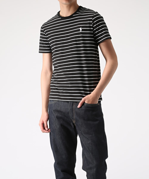 POLO RALPH LAUREN（ポロ ラルフ ローレン）の「カスタムフィット ストライプド Tシャツ（Tシャツ/カットソー・メンズ・ライトブルー/ネイビー/グレー/ブラック系その他・MEDIUM/XX-LARGE/X-LARGE/X-SMALL/LARGE/SMALL）」の10枚目の写真