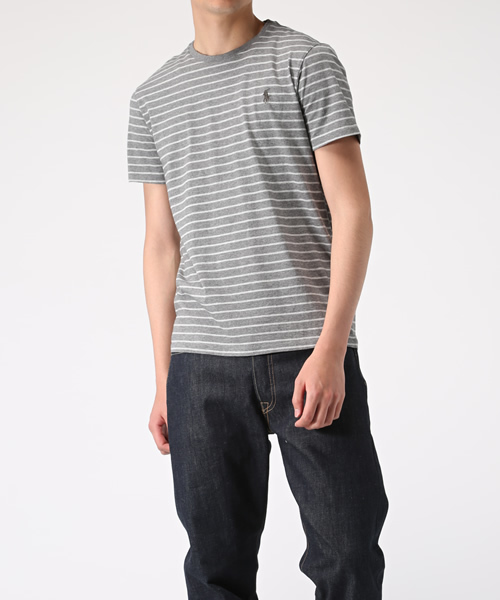 POLO RALPH LAUREN（ポロ ラルフ ローレン）の「カスタムフィット ストライプド Tシャツ（Tシャツ/カットソー・メンズ・ライトブルー/ネイビー/グレー/ブラック系その他・MEDIUM/XX-LARGE/X-LARGE/X-SMALL/LARGE/SMALL）」の11枚目の写真
