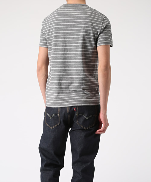 POLO RALPH LAUREN（ポロ ラルフ ローレン）の「カスタムフィット ストライプド Tシャツ（Tシャツ/カットソー・メンズ・ライトブルー/ネイビー/グレー/ブラック系その他・MEDIUM/XX-LARGE/X-LARGE/X-SMALL/LARGE/SMALL）」の6枚目の写真