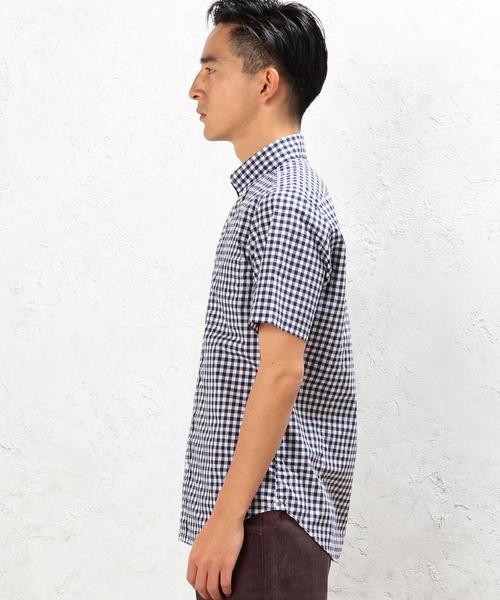 green label relaxing（グリーンレーベルリラクシング）の「KT BR/GGM GIZA ボタンダウン S/SL シャツ◆（シャツ/ブラウス・メンズ・ネイビー/ロイヤルブルー/ブラック・X-LARGE/LARGE/MEDIUM/SMALL）」の15枚目の写真