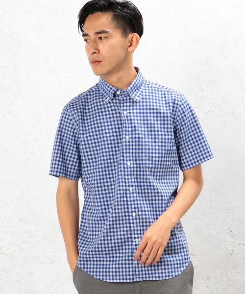 green label relaxing（グリーンレーベルリラクシング）の「KT BR/GGM GIZA ボタンダウン S/SL シャツ◆（シャツ/ブラウス・メンズ・ネイビー/ロイヤルブルー/ブラック・X-LARGE/LARGE/MEDIUM/SMALL）」の5枚目の写真