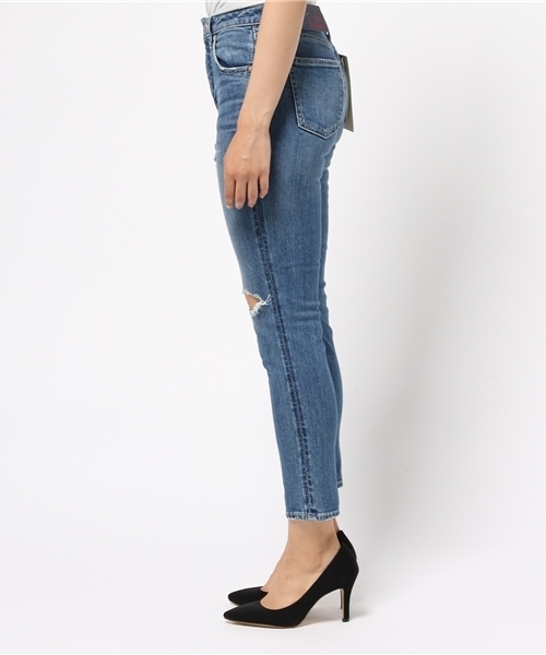 SLY（スライ）の「LARCH CRASH JW ANKLE SLIM-B（デニムパンツ・レディース・ブルー・25inch/23inch/24inch/26inch/27inch）」の3枚目の写真