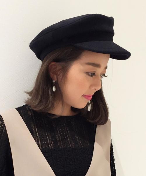 Casselini（キャセリーニ）の「CASSELINI キャスケット / キャセリーニ / ハット / 帽子（キャスケット・レディース・ブラック/ネイビー・FREE）」の3枚目の写真