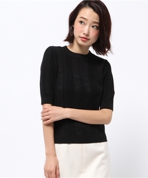 SLY | LACE WORK HG 5分袖TOPS(ニット/セーター)