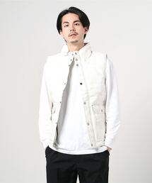 総柄PUスタンド中綿ベスト