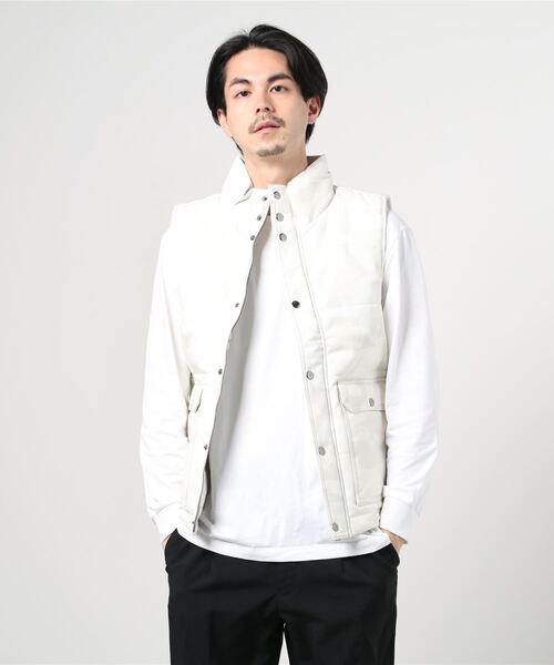 THE CASUAL(カジュアル)の「総柄PUスタンド中綿ベスト(その他アウター・メンズ・キナリ/ネイビー/チャコール/ブラック・L/XL/M)」の1枚目の写真