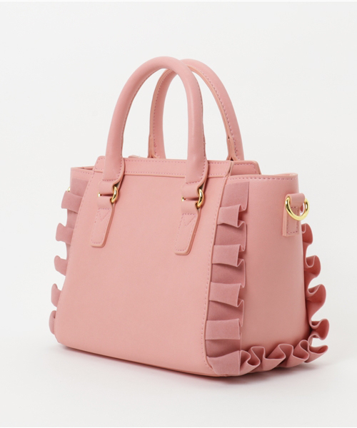 WEGO（ウィゴー）の「WEGO/フリルショルダーバッグ（ショルダーバッグ・レディース・グレー/ピンク/ブラック・FREE）」の9枚目の写真