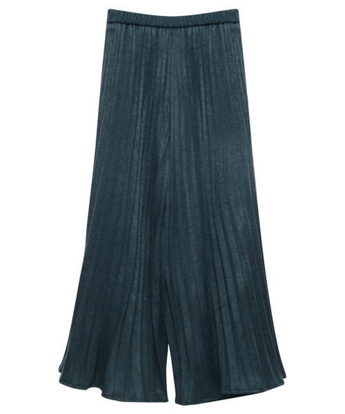 Re:EDIT（リエディ）の「[リエディ]ニットソープリーツスカンツ[リエディオリジナル]ボトムス/パンツ/ワイドパンツ・ガウチョパンツ（その他パンツ・レディース・ワイン/モカ/ブラック/パープル/ダークブルー・X-LARGE/LARGE/MEDIUM）」の4枚目の写真