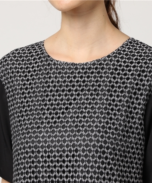 merlot plus（メルロープリュス）の「ハニカムレースワンピース5805（ワンピース・レディース・ブルー/アイボリー/ブラック・FREE）」の8枚目の写真